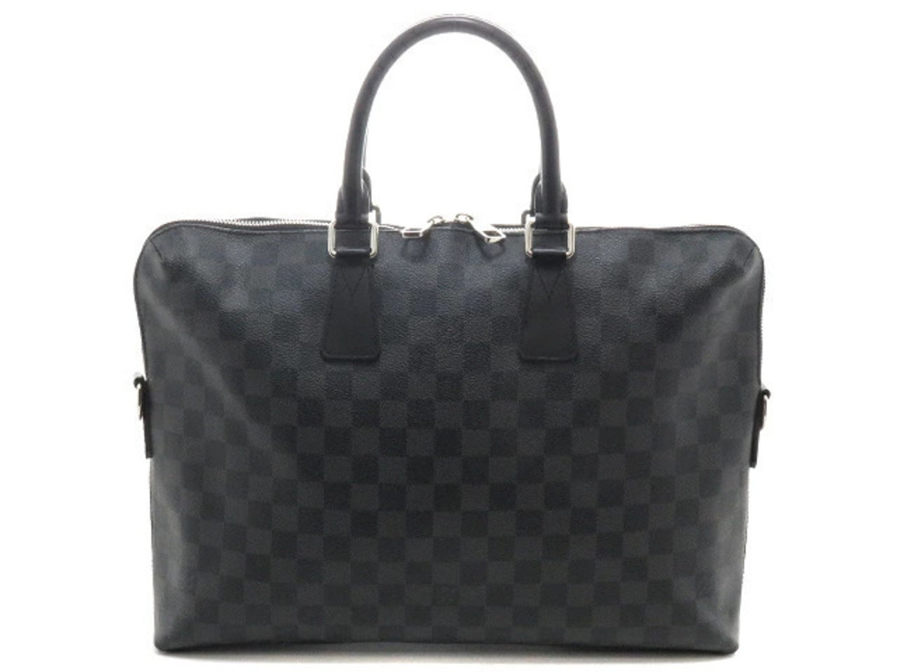LOUIS VUITTON Bag Business Port Jour Damier Graphite Black